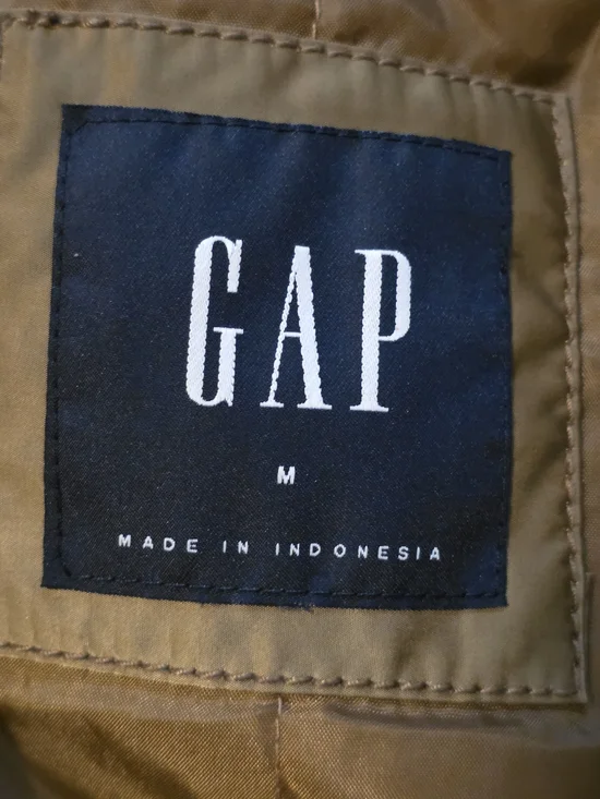 GAP Women’s Olive/Brown Bomber Jacket with Faux Fur Trim Hood (women's M) - Picture 3 of 4